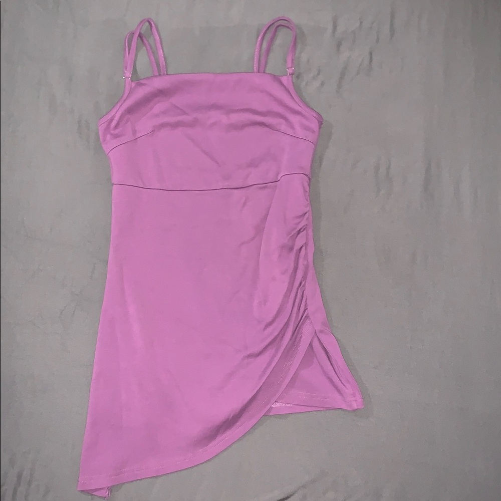 Stylish Purple Asymmetrical Mini Dress